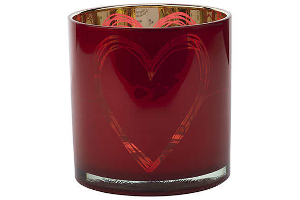 Teelicht Heart D15cm - rot